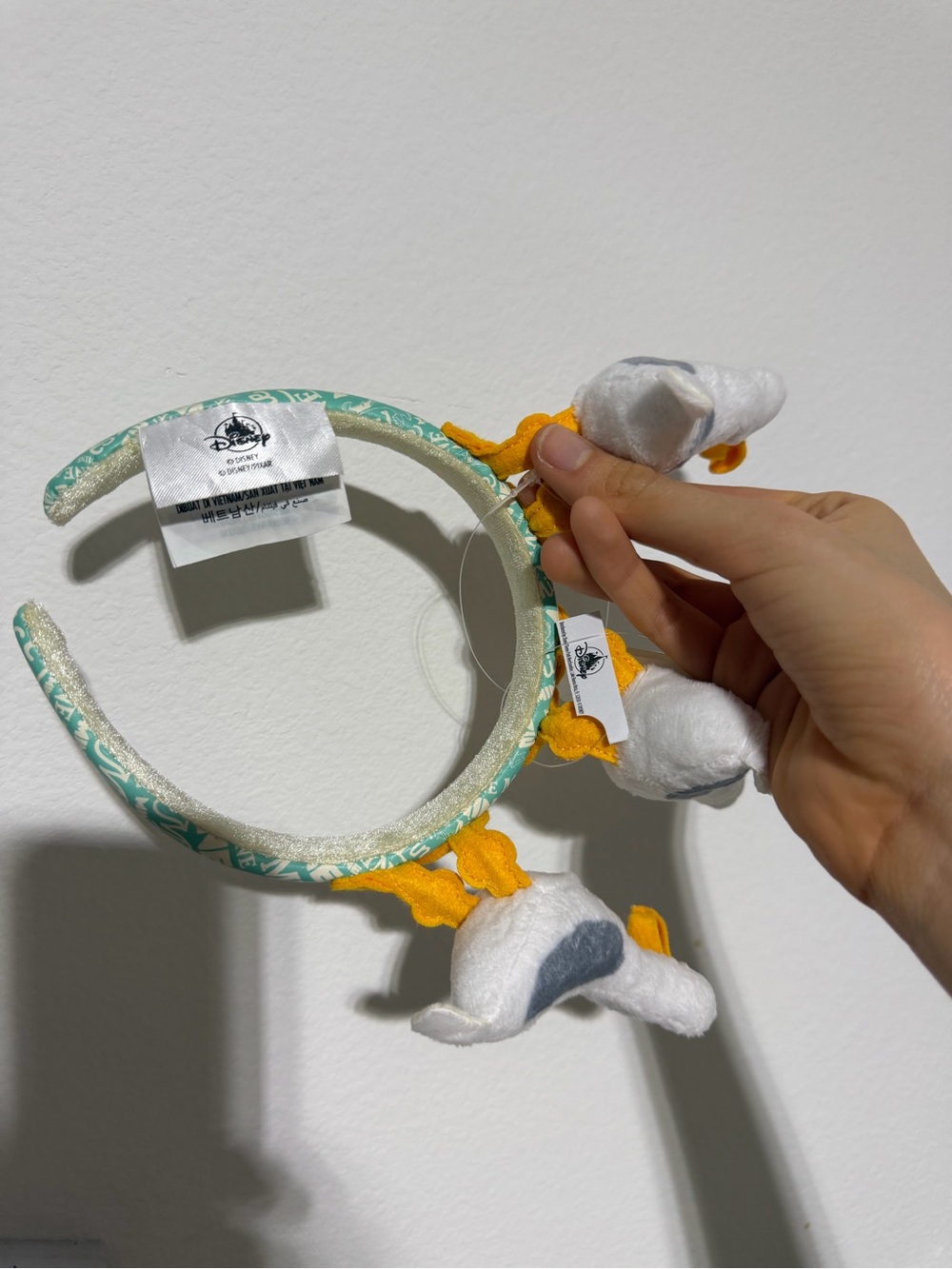 Disney Seagull ears mine mineHeadband with Three Plush Birds - White & Yellow - Picture 3 of 3